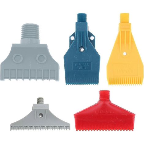 5x Abs Multi Blow Flat Fan Nozzle Air Blower Nozzle Air Wind 1/4'' Bspt Plastic (1/5)