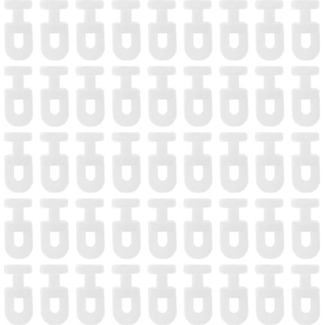 200 roulettes silencieuses en plastique pour rails de rideaux, poulies et supports de rideaux-1.6X0.7CM-White