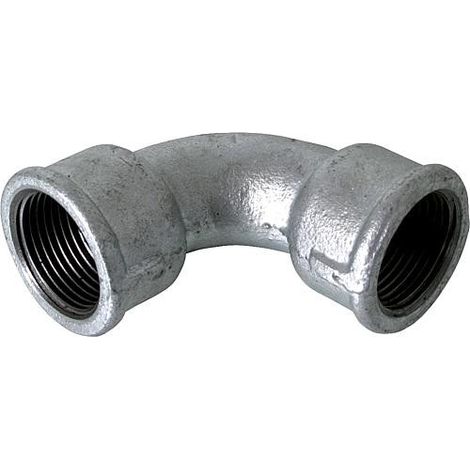 Raccord en fonte malleable galva Nr.2A coude court fem/fem diam. 1 1/4" (1/3)