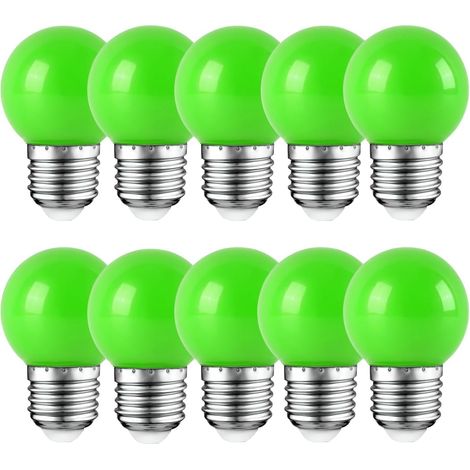 Lot de 10 2W Ampoule Led Culot E27 Globe G45, Couleur LED Lampe pour l'éclairage des fêtes, Outdoor Patio Party Christmas (1/5)