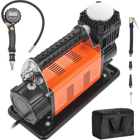Compresseur d'air 12V robuste - Gonfleur de pneus avec manomètre numérique, 7.06 CFM, 150 PSI, portable, adaptateurs inclus pour camion, voiture, SUV, 4x4, camping-car. (1/5)
