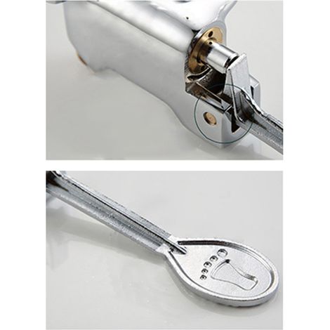 Commande au pied par pédale, robinet de lavabo, vanne à pédale pour eau froide (1/3)