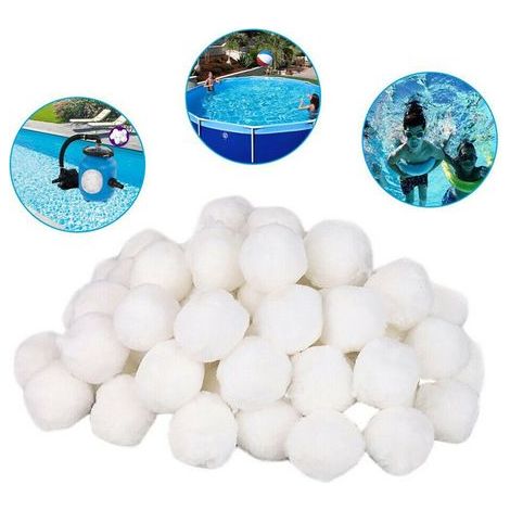 Boules filtrantes de 1000 g pour piscine, adaptées aux pompes à filtre à sable des piscines hors sol, réutilisables et remplaçables. (1/5)