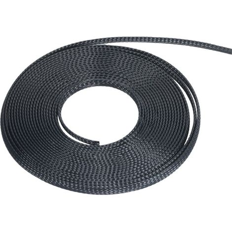 Gaine tressée extensible de 6 mm (21 pi) et de 6,35 mm (1/4 po) pour câbles automobiles, téléviseurs, ordinateurs et autres appareils domestiques (1/5)