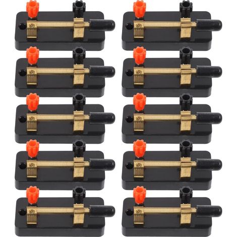 Interrupteur Simple Unipolaire Léger et Pratique en Plastique et Cuivre 10 Pièces pour Circuits Électriques pour Usage Pédagogique en Laboratoire Scolaire (1/5)