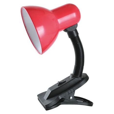 Lampada da scrivania con morsetto Saidu E27 Rossa
