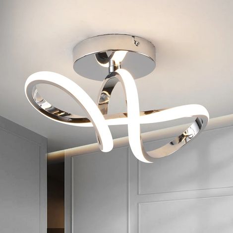 Ganeed Modern LED Ceiling Lights, Creatively Designed Curved Wall Sconces, Warm Light (3000K), Home Decor Lighting for Bedrooms, Bathrooms, Kitchens, Balconies, Hallways, Staircases, Corridors (1/5)