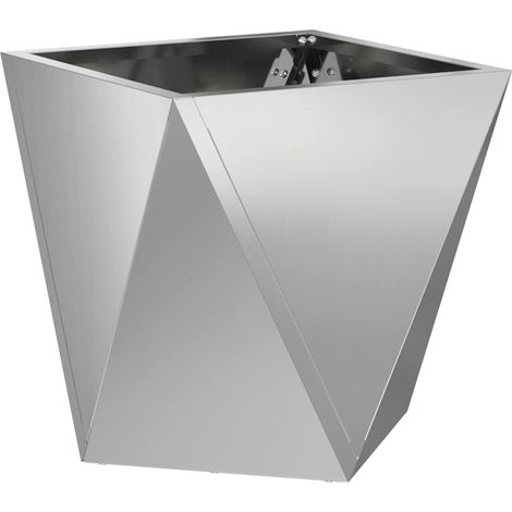 Pflanzkübel Silber 30 x 30 x 30 cm Verzinkter Stahl vidaXL