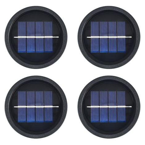 Schwarzer Ersatzdeckel für Solarlaterne, Hängelampe, Gartenlampe, DIY-Tischlampe, wasserdicht, 4er-Pack (1/5)
