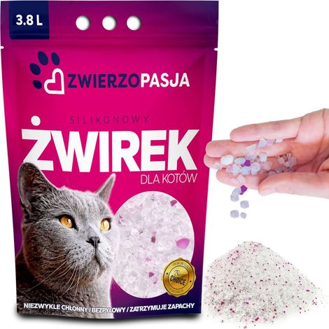 Arena para gatos de silicona Zwierzopasja 3,8 L (1/5)