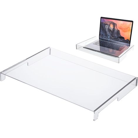 Protection Clavier 15,6 Pouces Acrylique Transparent, Étui de Protection Étanche Anti-poussière 400x265x40mm pour Ordinateur Portable et Bureau, Accessoire Polyvalent (1/5)