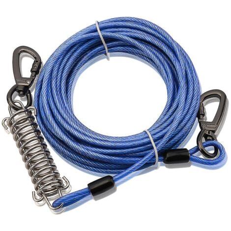 Hunde-Gartenleine, große Hundeleine – blau – 6 mm x 9,75 Meter (1/5)