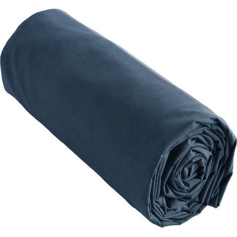 SAMIA - Drap Housse 80x200cm Coton Coloris Mûre (1/3)