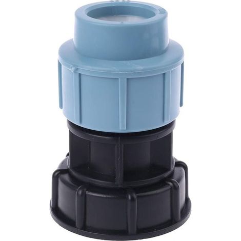 Adaptateur pour réservoir IBC S60X6 vers raccord de tuyau droit 32 mm - Accessoire de raccordement pour tuyau d'arrosage - Outil de connexion