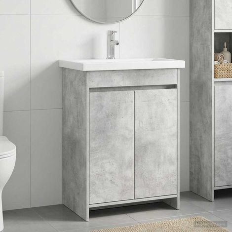 Juego de muebles de baño Gris Hormigón 61 x 40 x 84,5 cm