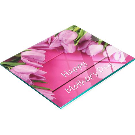 Tabla decorativa de cristal para servir aperitivos en el D铆a de la Madre, 60x52 cm (1/5)