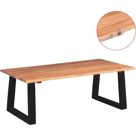 Maison Exclusive - Couchtisch Massivholz Akazie 110x60x40 cm (1/5)