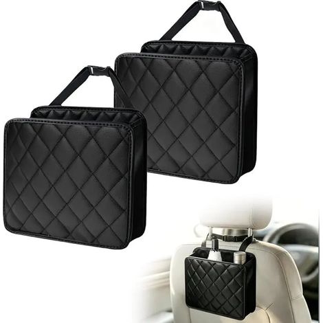 Rangement Coffre Voiture 30x19x27cm Lot de 2 Organisateurs avec Poches 30x27x19cm Vert Foncé SAC DE COFFRE (1/5)