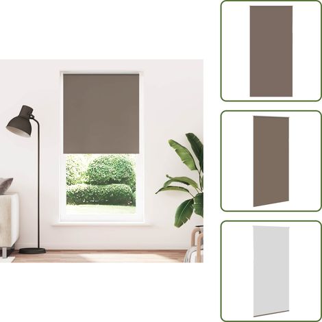 vidaXL Verdunkelungsrollo Kaffeebraun 115x210 cm Stoffbreite 110,7 cm (1/5)