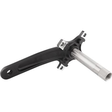 Manivelle monobloc creuse en alliage d'aluminium pour VTT (noire) (1/5)