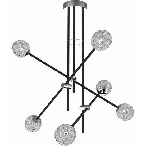 Lampadario Candellux Paksos cristallo nero 6xG9 moderno IP20 (1/4)