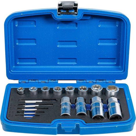 Jeu d Extracteurs de Vis, Écrous et Goujons Abîmés 17 pcs - Acier Résistant - Réparation Facile et Rapide - D-Work (1/5)