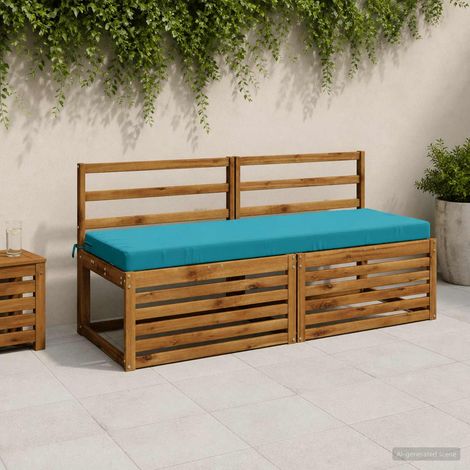 vidaXL Cojín de banco SOEST 100% Poliéster Tuquesa 150 x 50 x 8 cm (1/5)