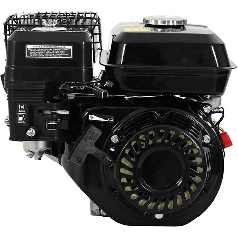 Moteur à essence 4 temps 6,5 CH 4,8 kW de remplacement démarrage à rappel Noir 36 x 25,3 x 32 cm (1/5)