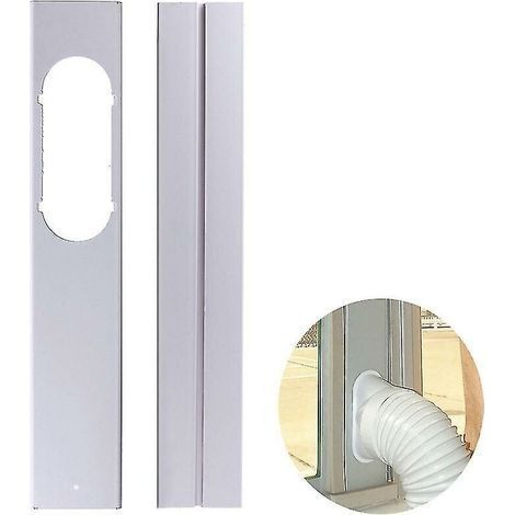 Plaque d'étanchéité fenêtre pour climatiseur mobile - Réglable + déflecteur - Anti-fuite air - Maison et bureau - Propriétaires de climatiseurs (1/4)
