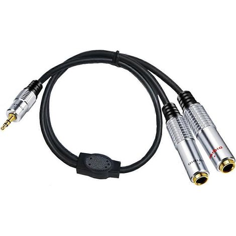 Câble stéréo double 6,35 mm femelle vers 3,5 mm mâle, câble microphone 3,5 mm vers 6,35 mm (1/5)