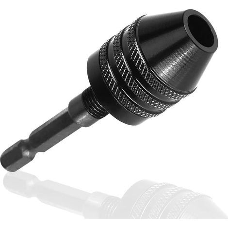 Adaptador de destornillador de cambio rápido AIDUCHO de 0,3 a 6,5 mm con mandril sin llave y vástago hexagonal de 1/4". (1/5)