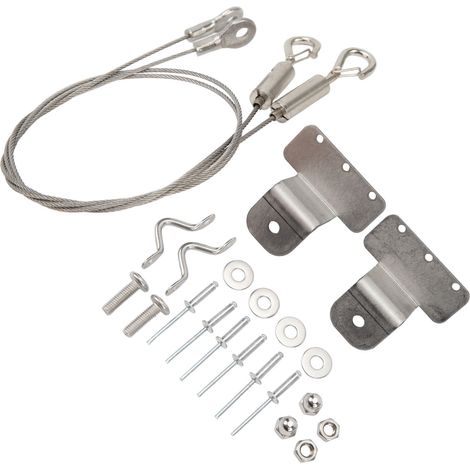 Lot de 2 câbles de sécurité réglables en acier inoxydable 304 pour loquet de porte de trappe, pour camping-car ou yacht. (1/5)