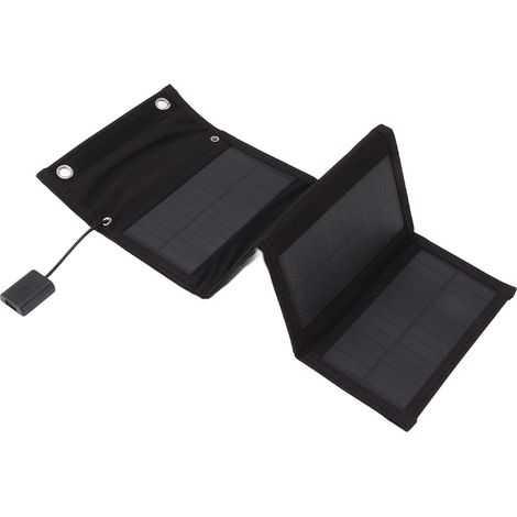 Sacoche pour panneau solaire portable 10 W 5 V en silicium monocristallin, étanche et pliable, idéale pour les situations d'urgence en extérieur, la randonnée et le camping. (1/5)