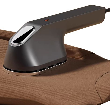 Plancha de mano vertical portátil con colgador, protección contra sobrecalentamiento, función para uso en seco y húmedo, tamaño compacto 21 x 13 x 6,5 cm, color negro, ABS+PP, 28 W, para el hogar y vi (1/5)
