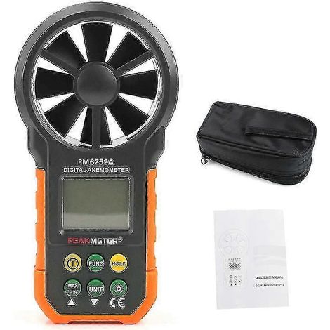 Anémomètre numérique MS6252A / Débitmètre / Mesureur de volume d'air (1/5)