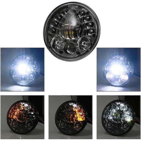 Universeller 5,75-Zoll-LED-Scheinwerfer, 5,75-Zoll-LED-Tagfahrlicht, Fern-/Abblendlicht, 36 W, Motorrad-Blinker, Tagfahrlicht