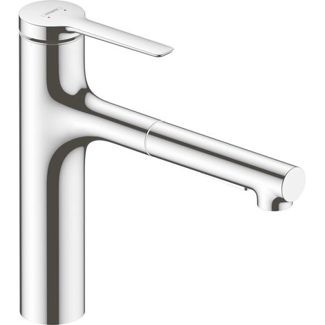 Hansgrohe Zesis M33 - Mitigeur d'évier avec douchette extractible, chrome 74822000 (1/6)