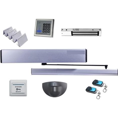 Kit d'ouvre-portes automatiques 100 kg de poids vers l'intérieur ouvre-porte battante automatique/opérateur de porte battante plus proche (clavier, serrure de porte, capteur IR) pour accessoires de po (1/5)