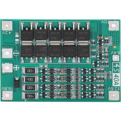Plaque de protection pour batterie lithium, module résine 4S 40A 16.8V version équilibrée (1/5)