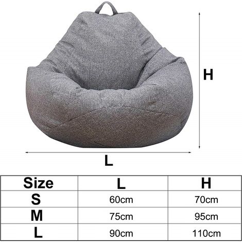 Housse de canapé gigogne sans rembourrage, gris foncé, taille large (1/4)