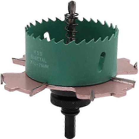 (75115X3) Kit de perçage pour spots encastrés : scie cloche, foret et mèche pour plaques de plâtre (1/5)
