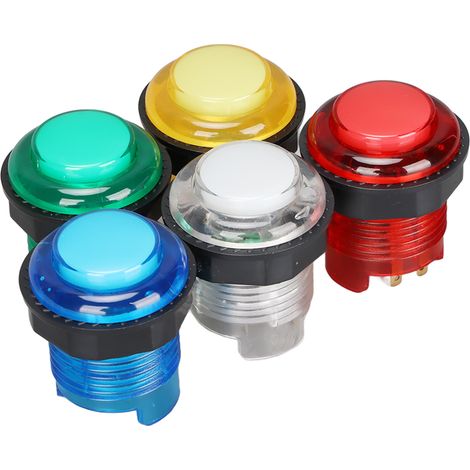 Boutons d'Arcade Lumineux 12V pour Réalisation de Bornes de Jeu Rétro (1/5)