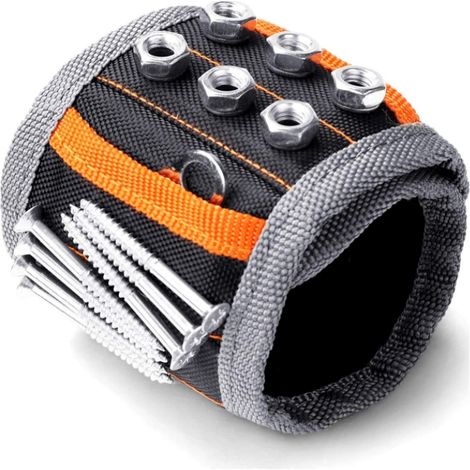 Pulsera magnética para papá, con potentes imanes para sujetar tornillos, clavos, brocas, regalo de herramientas para hombres.