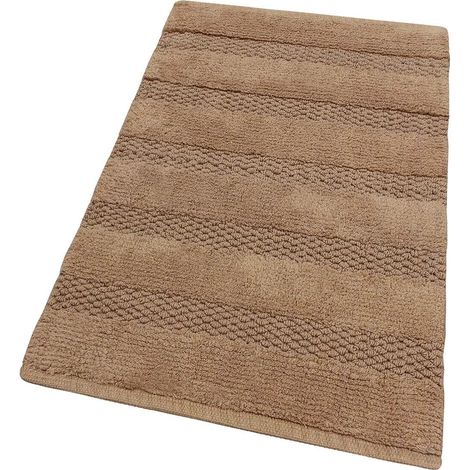 Tappeto Bagno Camera Morbido Puro Cotone Scendiletto Doccia Assorbente Antiscivolo Marrone - 50x80 Cm
