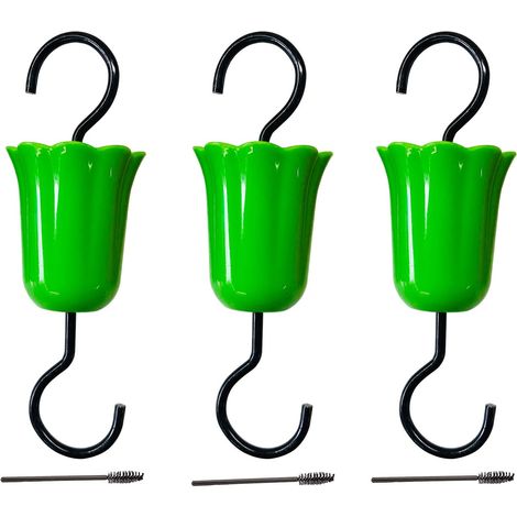 3 Piège à fourmis, design floral, plastique rigide, étanche, pour mangeoire à colibris, jardin (1/5)