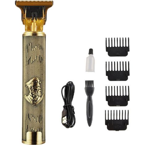 Tondeuse à cheveux gravée pour homme, tondeuse électrique pour cheveux longs et barbe (1/5)