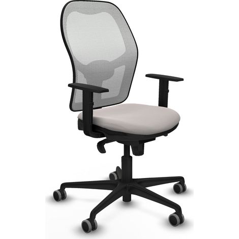 Jorquera sincro malla blanca similpiel blanco brazos 1D base nailon  ruedas 65mm engomada