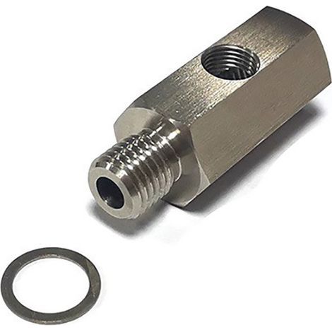 M12x1.5 1/8 NPT Turbo capteur de pression d'huile adaptateur en té accessoires de voiture en acier inoxydable (1/4)