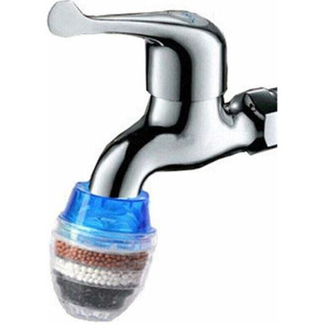 3-facher Aktivkohle-5-Schicht-Wasserfilter, blau + grün + orange