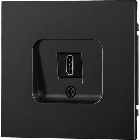 Prise HDMI murale série Z en PC noir mat soft-touch 13 × 9 × 10 cm – Livraison gratuite